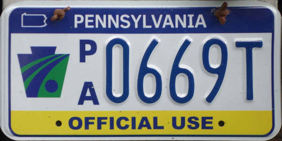 Pennsylvania License Plate Image