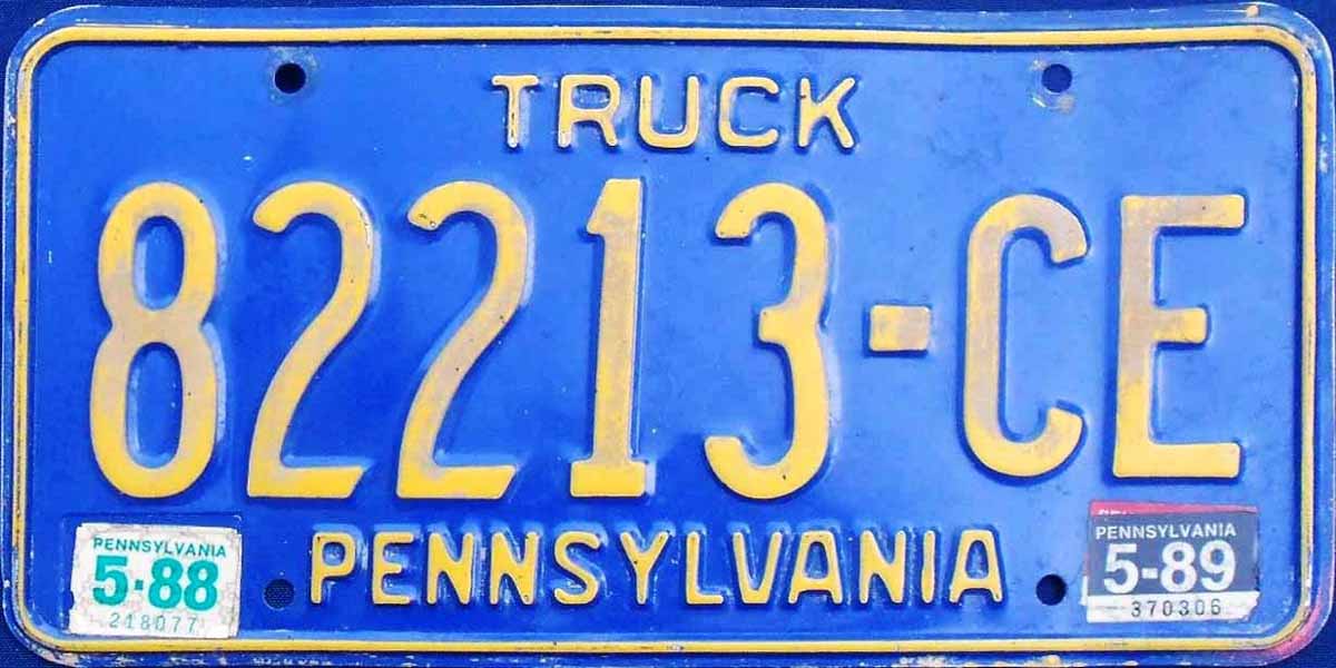PA PLATES (Pennsylvania License Plates)